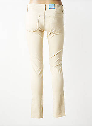 Pantalon slim taille basse taille basse beige SALSA femme