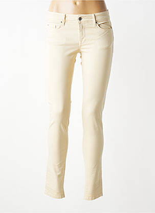 Pantalon slim taille basse taille basse beige SALSA femme