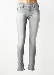 Jeans skinny stretch taille basse gris REPLAY femme