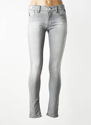 Jeans skinny stretch taille basse gris REPLAY femme