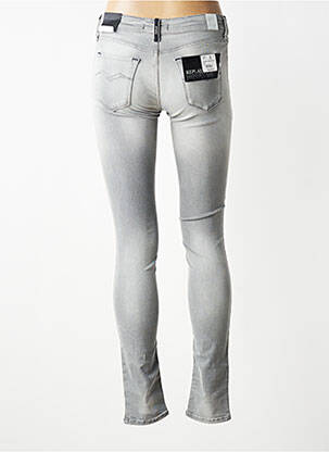 Jeans skinny stretch taille basse gris REPLAY femme