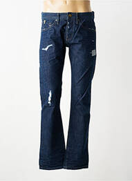 Jeans coupe droite fermeture boutonnée sur le devant taille normale bleu FREESOUL homme