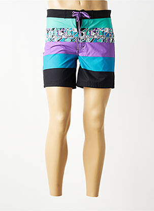 Short de bain effet matière satinée violet PULL IN homme