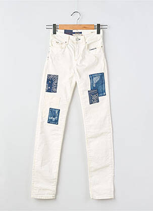 Jeans coupe slim stretch taille normale beige SALSA femme