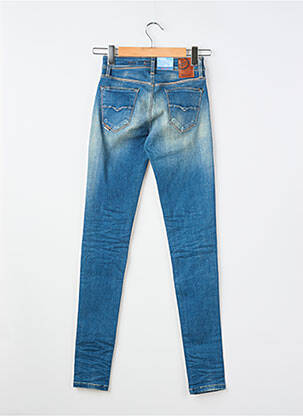 Jeans coupe slim effet usé délavé taille haute bleu SALSA femme