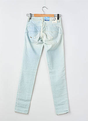 Jeans coupe slim effet usé délavé taille basse bleu SALSA femme