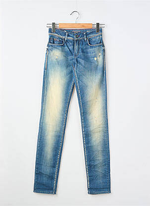 Jeans coupe slim effet usé délavé taille normale bleu SALSA femme