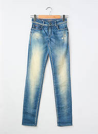 Jeans coupe slim effet usé délavé taille normale bleu SALSA femme