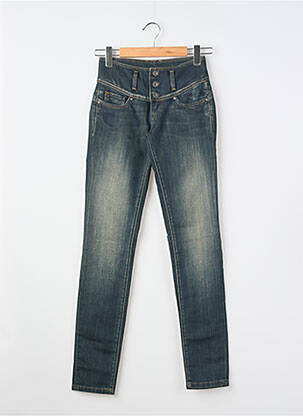 Jeans coupe slim effet usé délavé taille normale bleu SALSA femme
