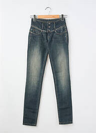Jeans coupe slim effet usé délavé taille normale bleu SALSA femme