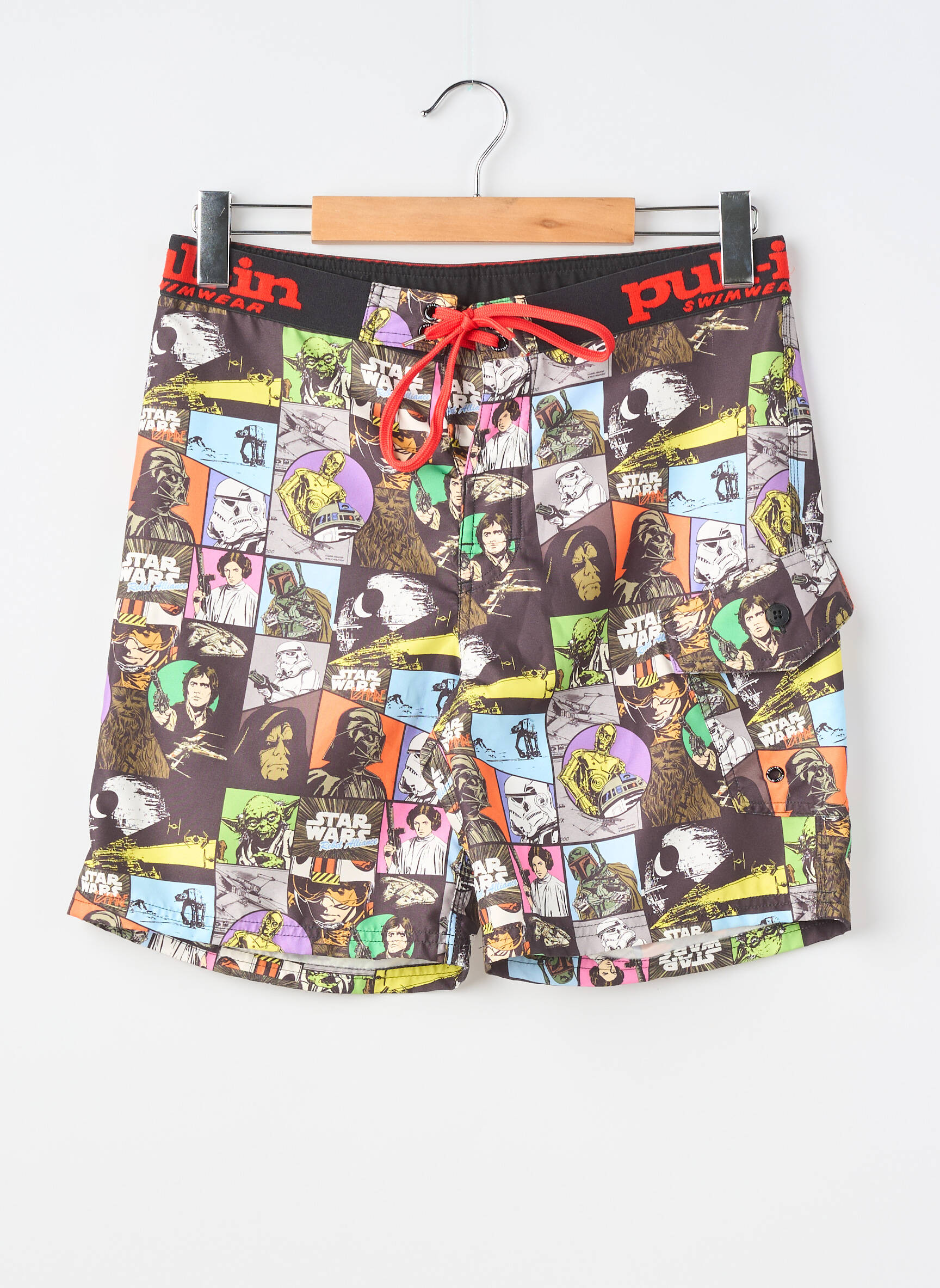 Short tissage popeline taille normale noir PULL IN homme