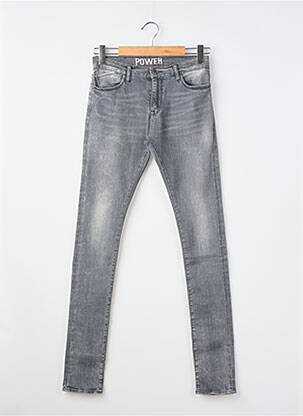 Jeans coupe slim poches gris POWER FLOWER garçon