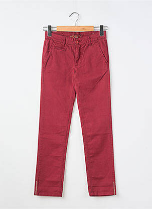 Pantalon chino tissage popeline rouge KAPORAL garçon