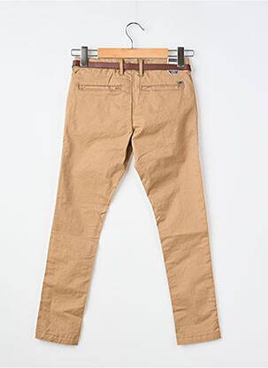 Pantalon chino tissage popeline marron PETROL INDUSTRIES garçon