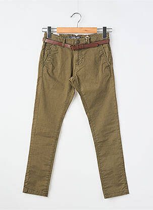 Pantalon chino tissage popeline vert PETROL INDUSTRIES garçon