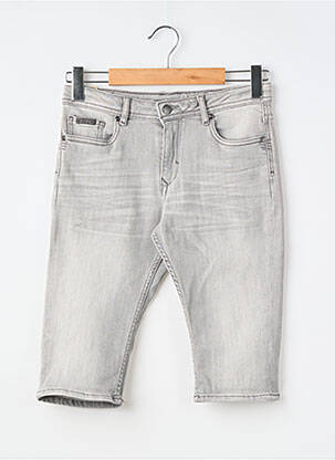 Bermuda tissage denim gris KAPORAL garçon