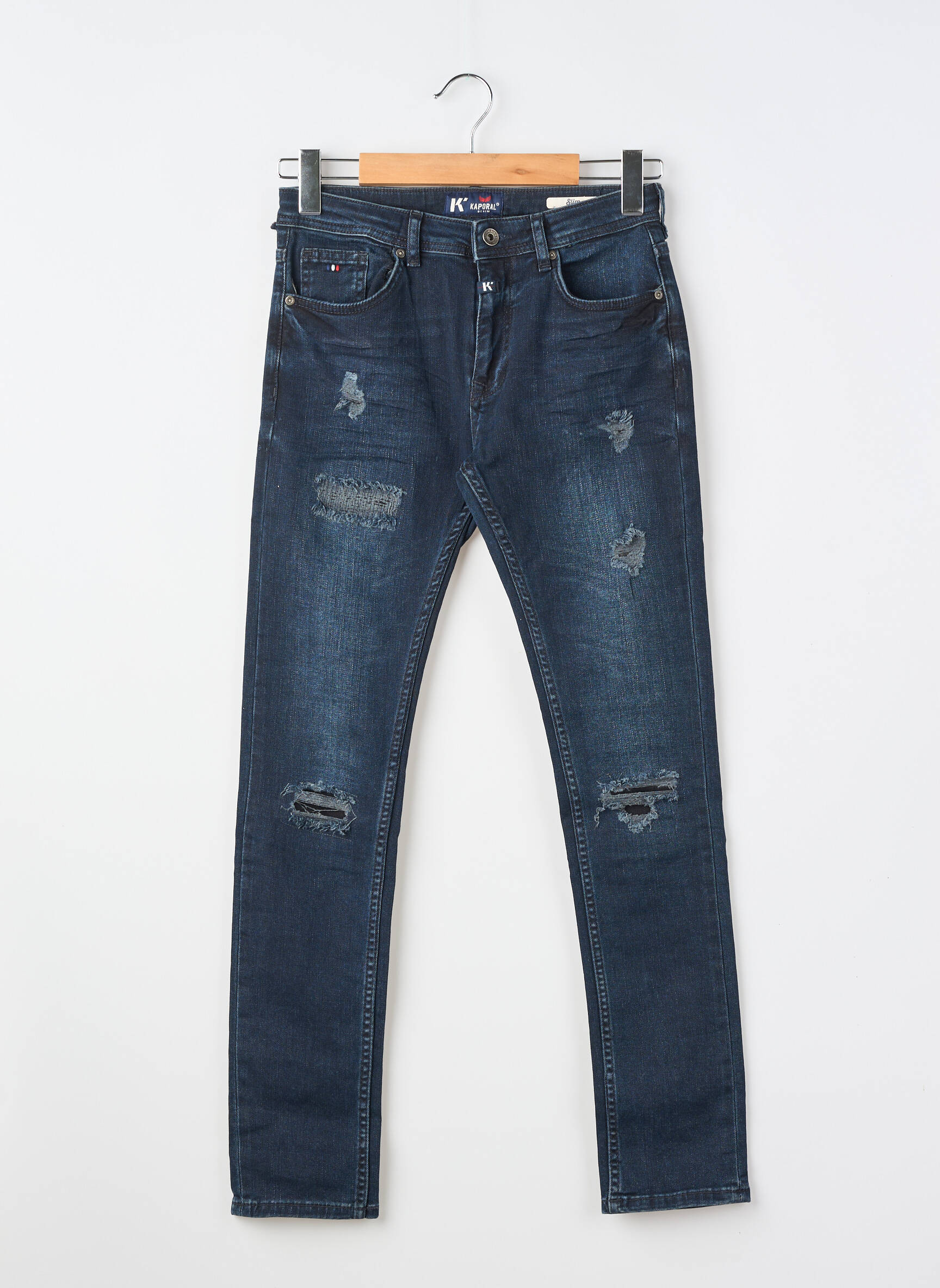 Jeans coupe slim tissage brut bleu KAPORAL garçon