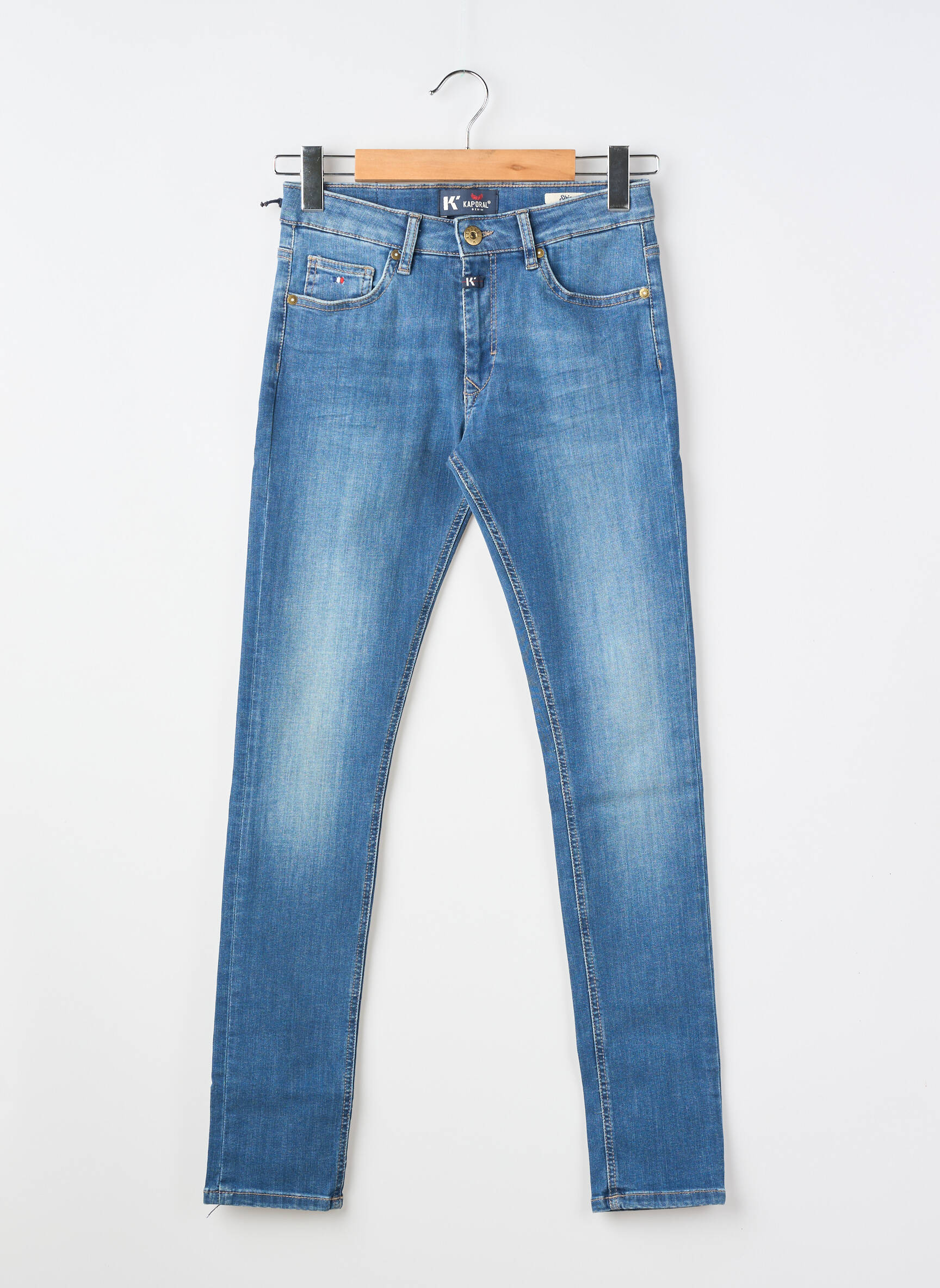 Jeans skinny tissage brut bleu KAPORAL garçon