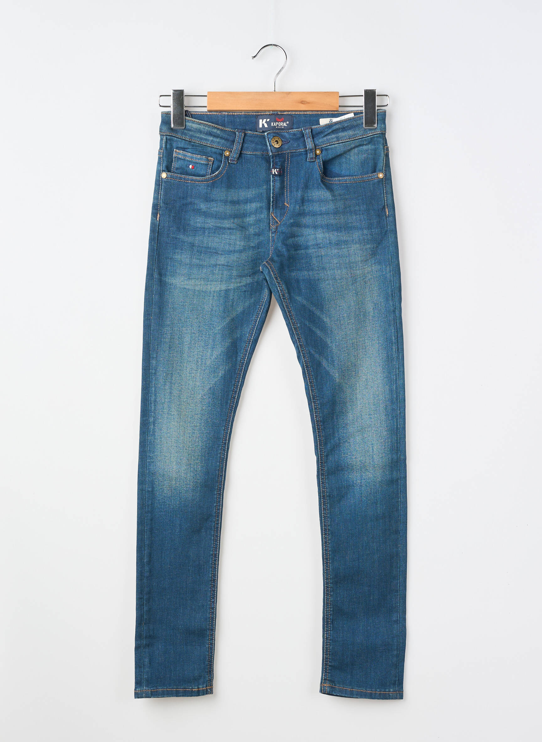 Jeans skinny tissage brut bleu KAPORAL garçon