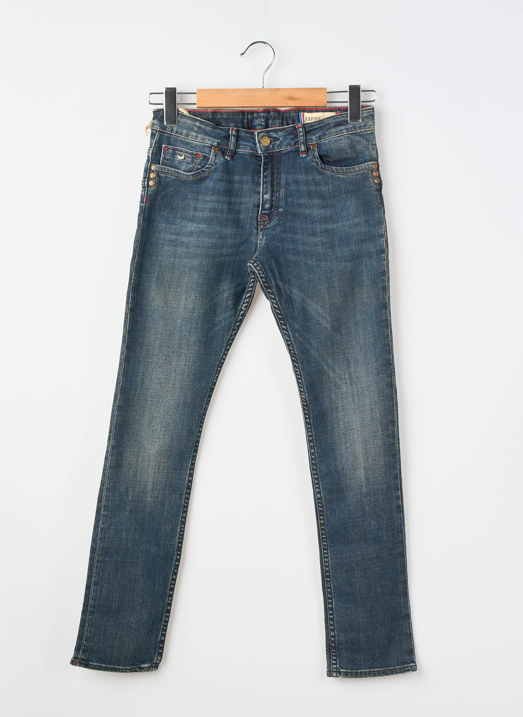 Jeans coupe slim tissage brut bleu KAPORAL garçon