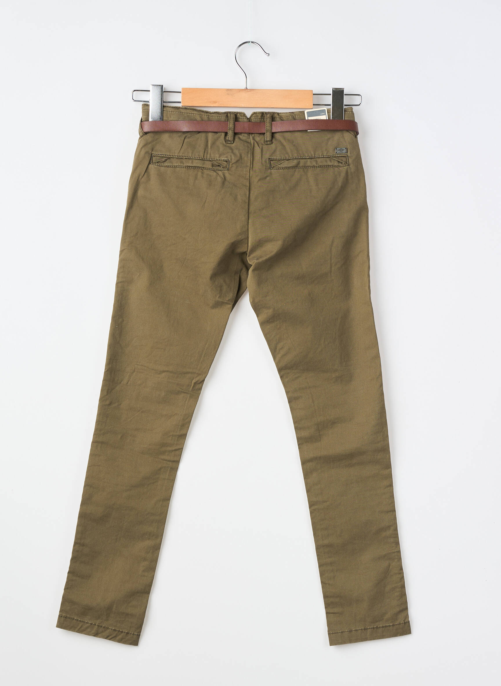 Pantalon chino tissage popeline vert PETROL INDUSTRIES garçon