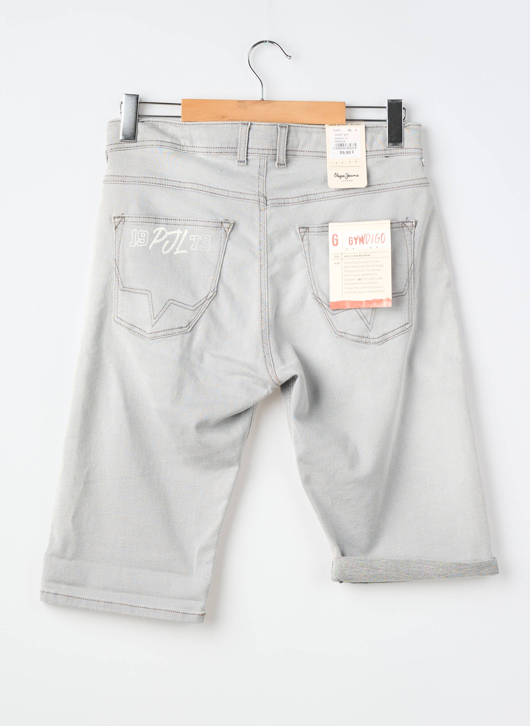 Bermuda tissage popeline gris PEPE JEANS garçon