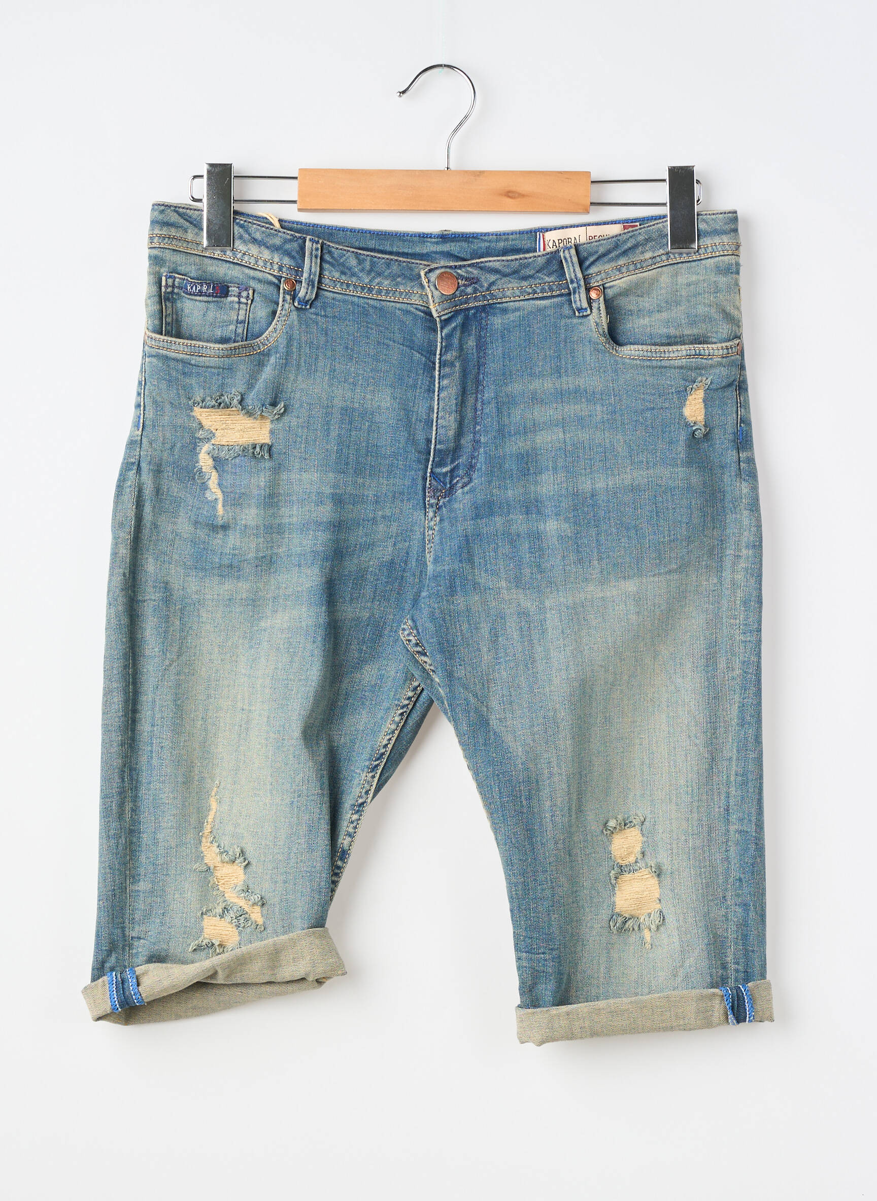 Bermuda tissage denim bleu KAPORAL garçon