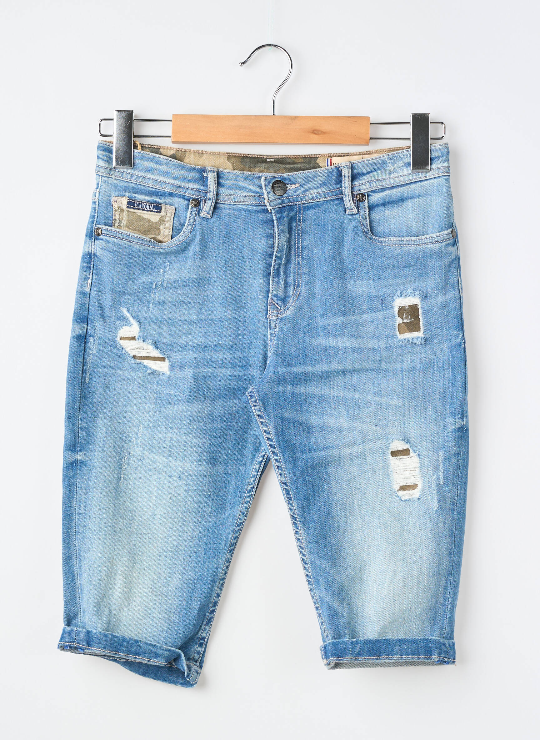 Bermuda tissage denim bleu KAPORAL garçon