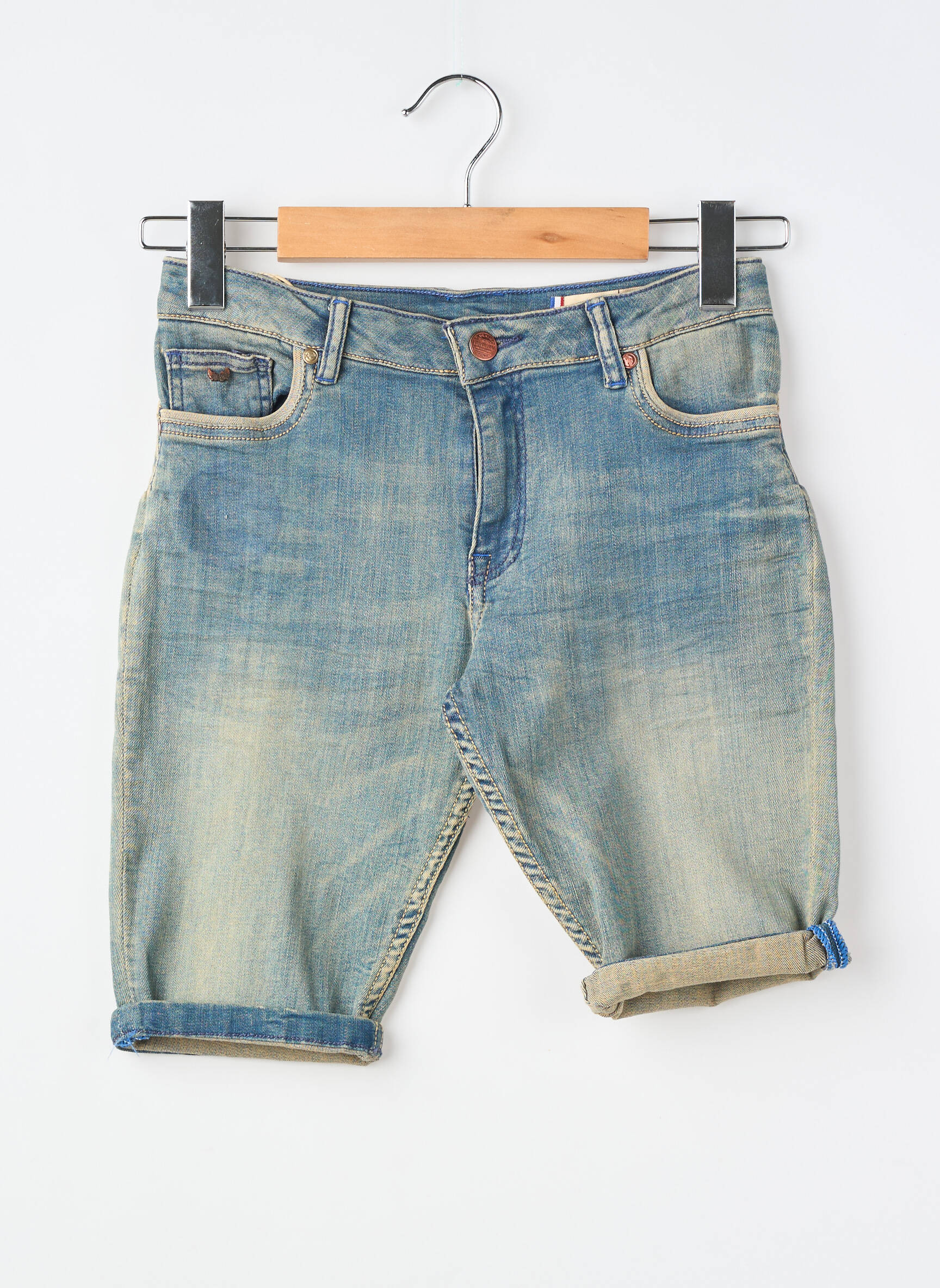 Short délavé bleu KAPORAL garçon