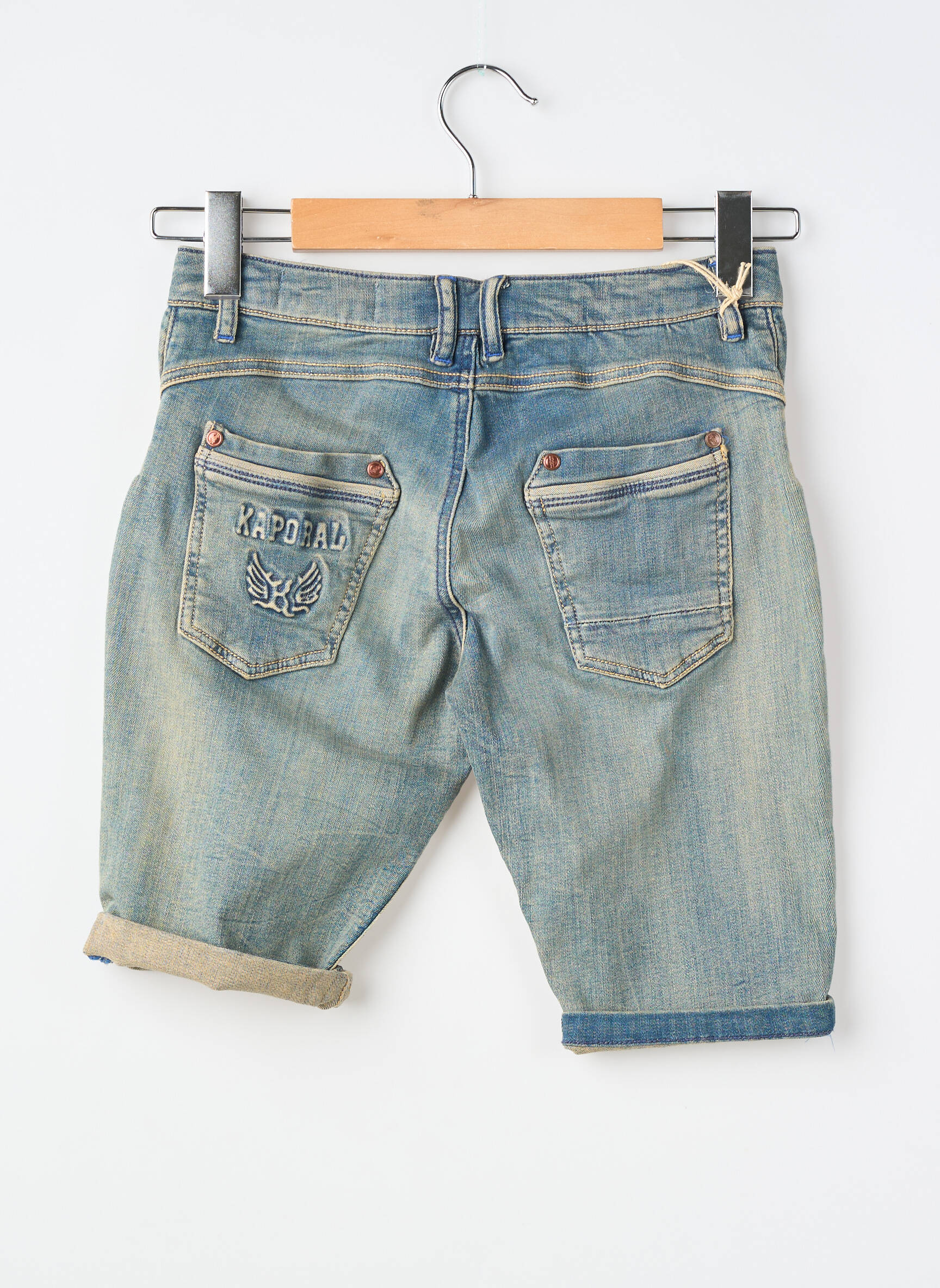 Short délavé bleu KAPORAL garçon