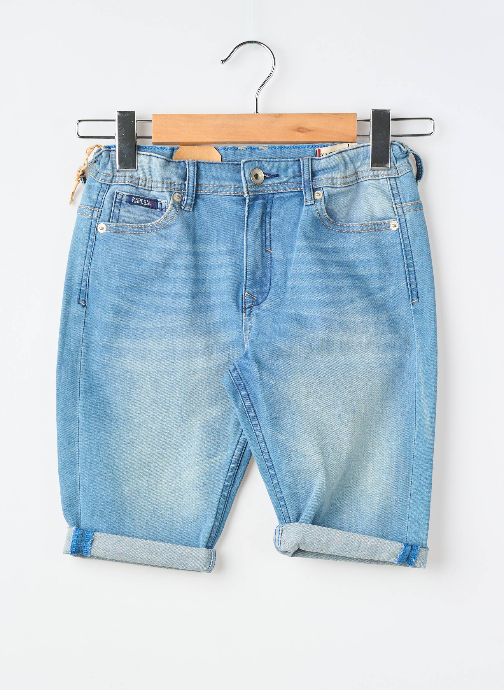 Short délavé bleu KAPORAL garçon