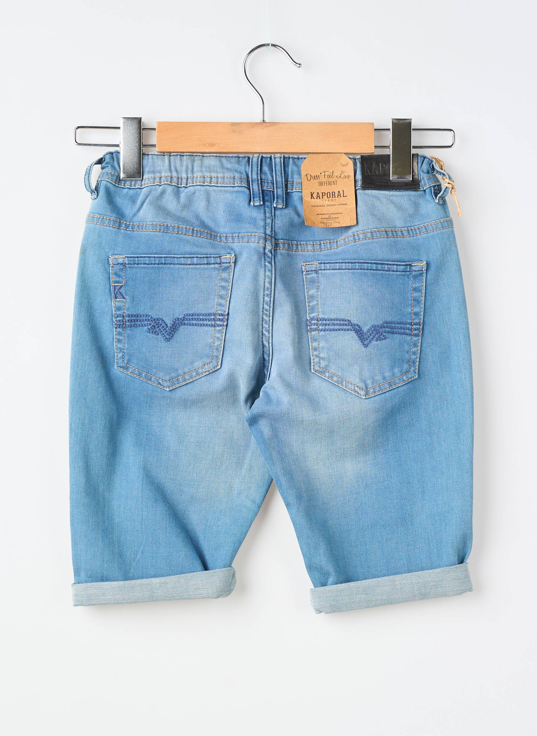 Short délavé bleu KAPORAL garçon