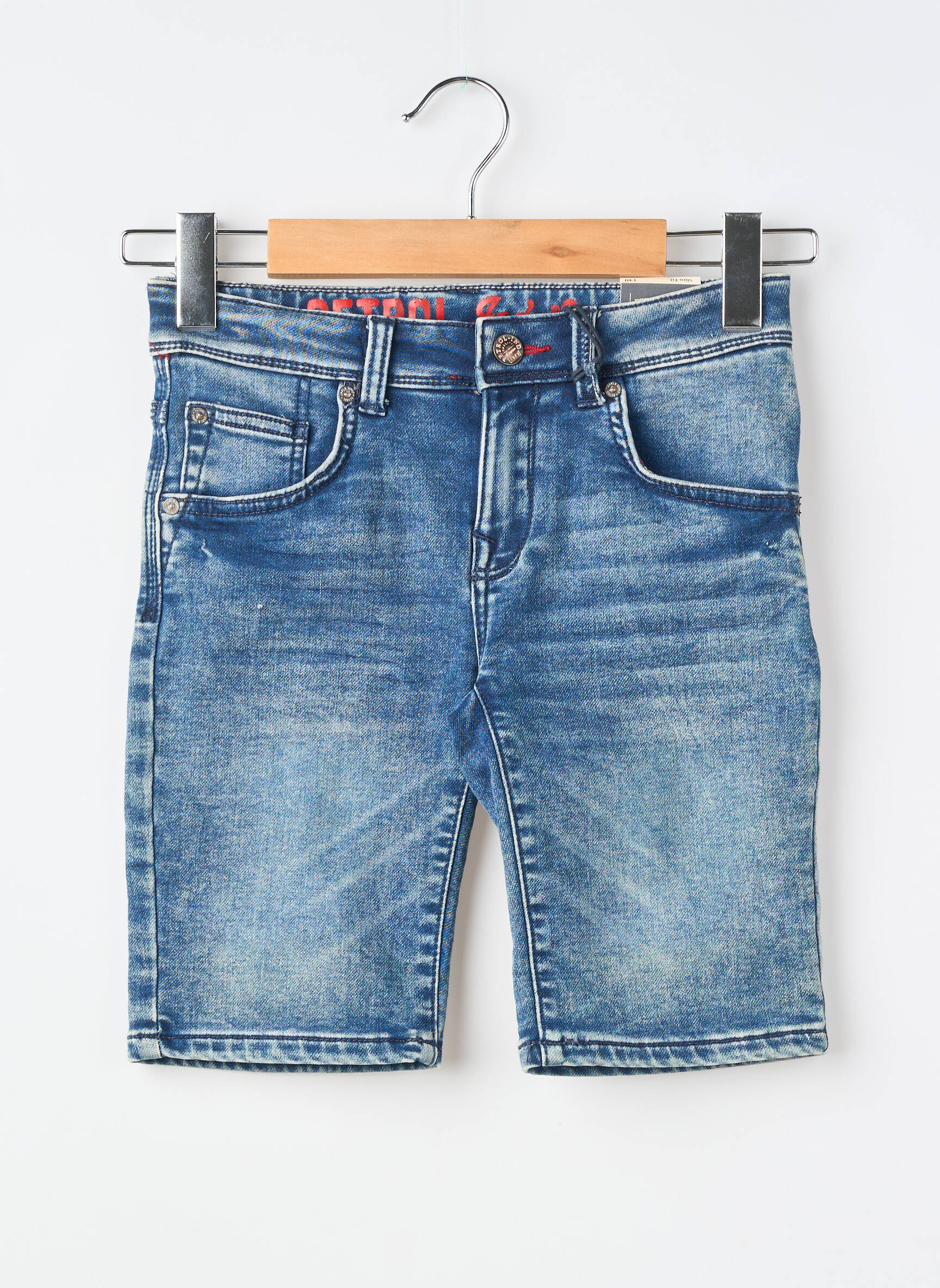 Short délavé bleu PETROL INDUSTRIES garçon