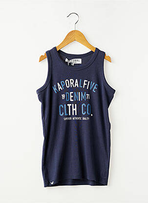 T-shirt col rond fines bretelles bleu KAPORAL garçon