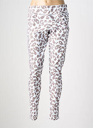 Legging tissage jersey taille normale beige LES POULETTES FITNESS femme