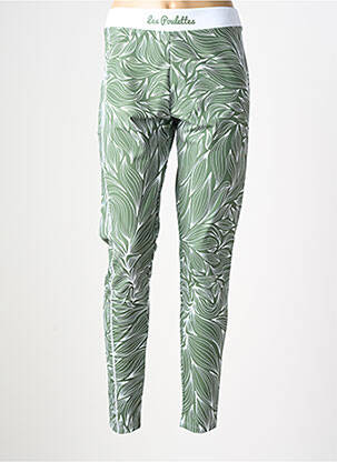Legging tissage jersey taille normale vert LES POULETTES FITNESS femme