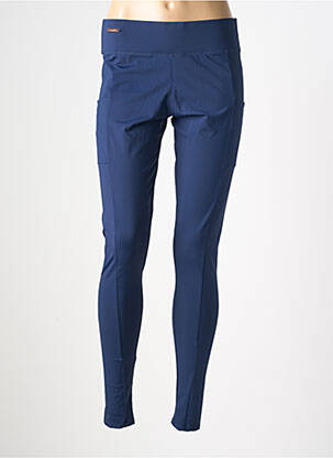 Legging effet matière satinée taille normale bleu LES POULETTES FITNESS femme