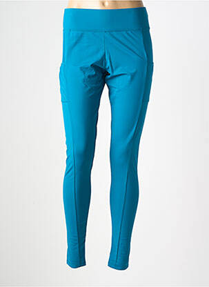 Legging effet matière satinée taille normale bleu LES POULETTES FITNESS femme