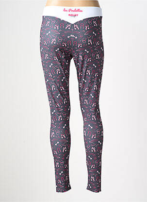 Legging effet matière satinée taille normale gris LES POULETTES FITNESS femme