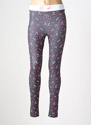 Legging tissage jersey taille normale gris LES POULETTES FITNESS femme
