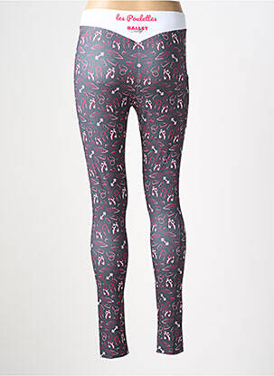 Legging tissage jersey taille normale gris LES POULETTES FITNESS femme