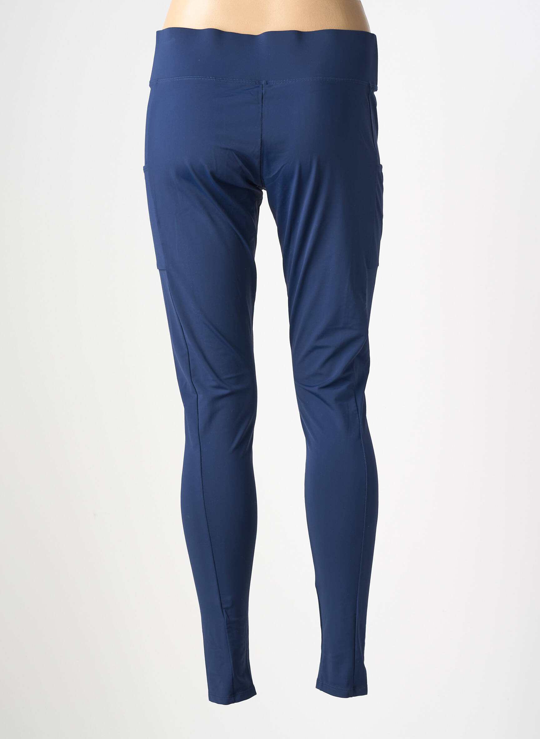 Legging effet matière satinée taille normale bleu LES POULETTES FITNESS femme