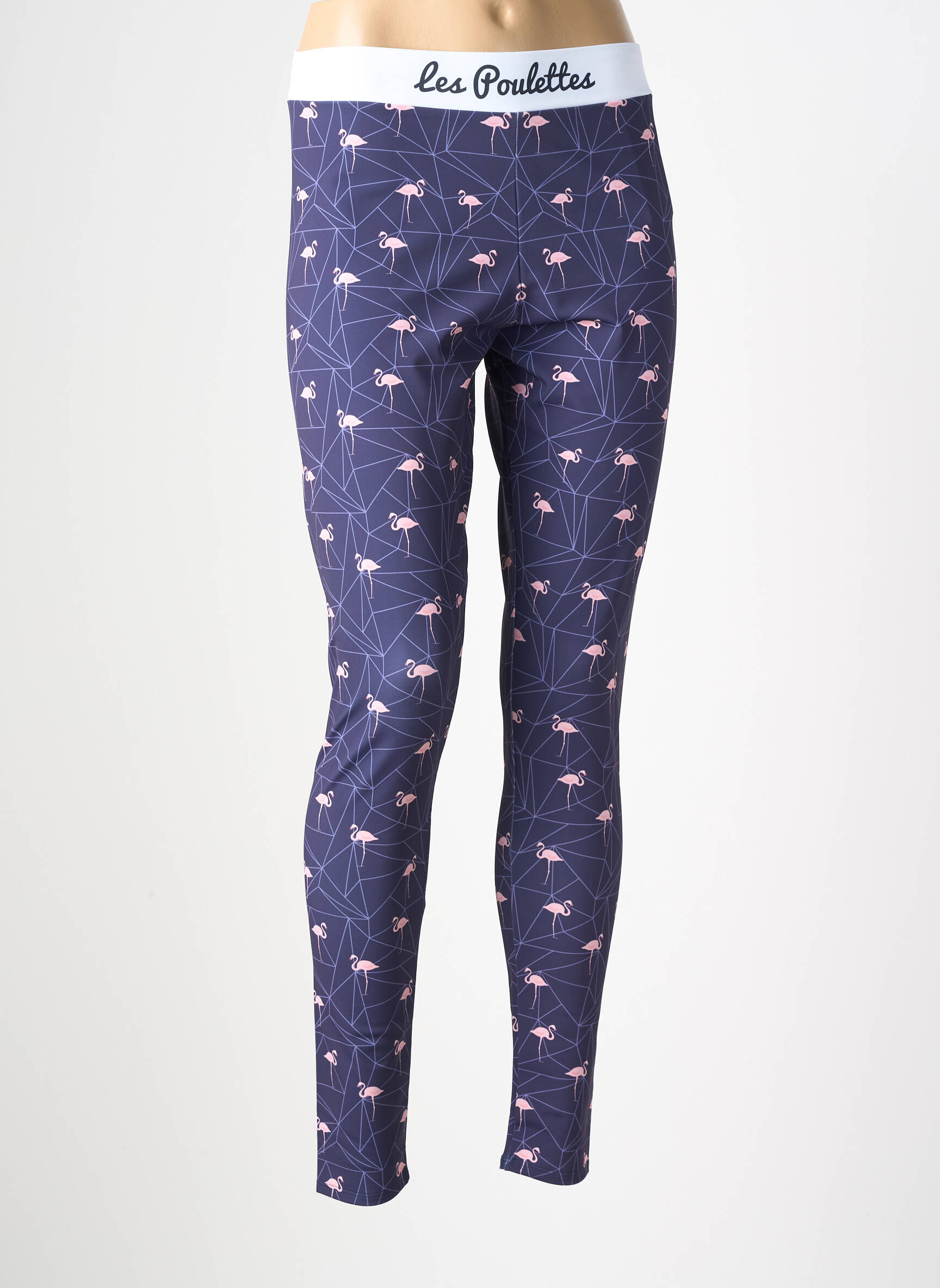 Legging effet matière satinée taille normale violet LES POULETTES FITNESS femme