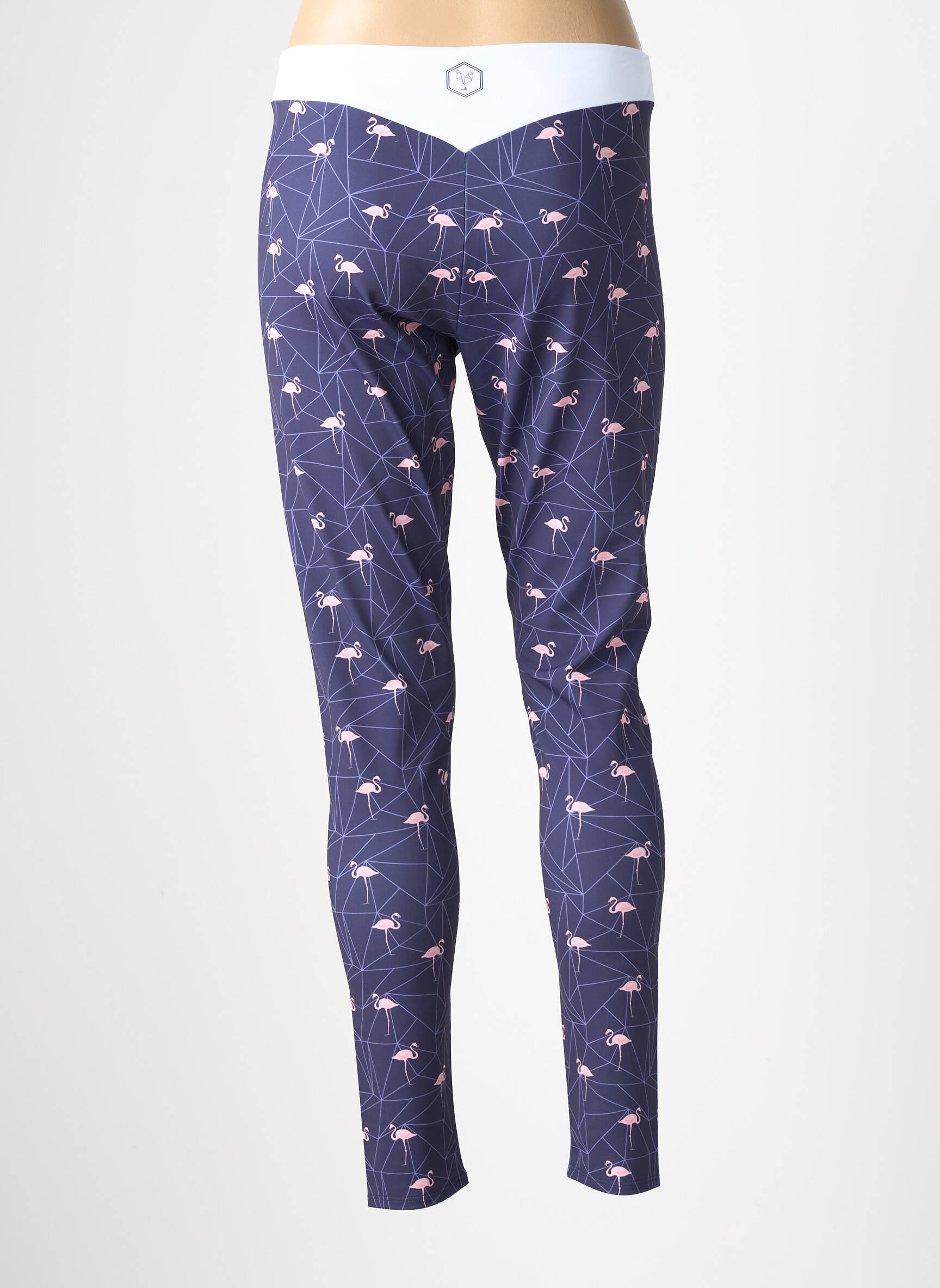 Legging effet matière satinée taille normale violet LES POULETTES FITNESS femme