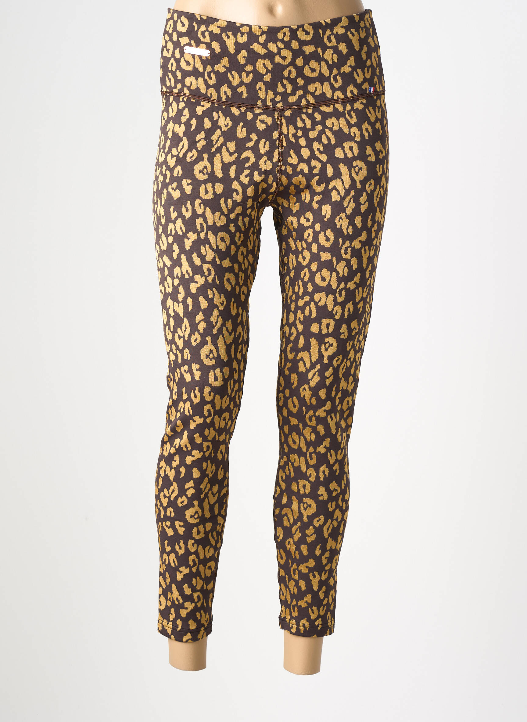 Legging tissage jersey taille normale marron LES POULETTES FITNESS femme