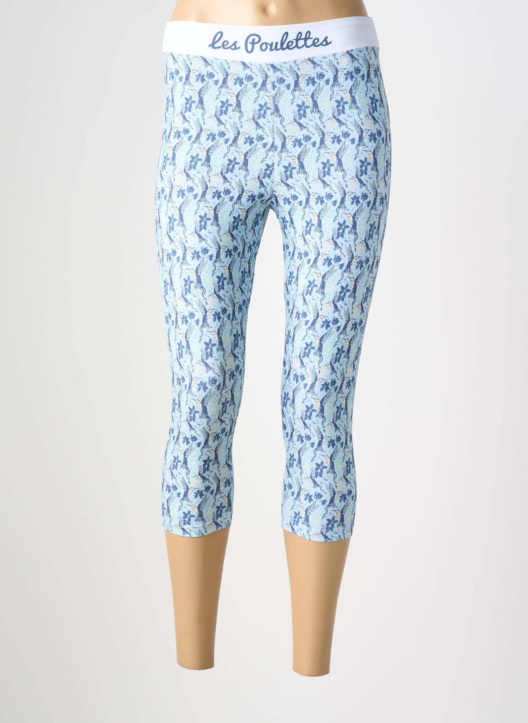 Legging tissage jersey taille normale bleu LES POULETTES FITNESS femme