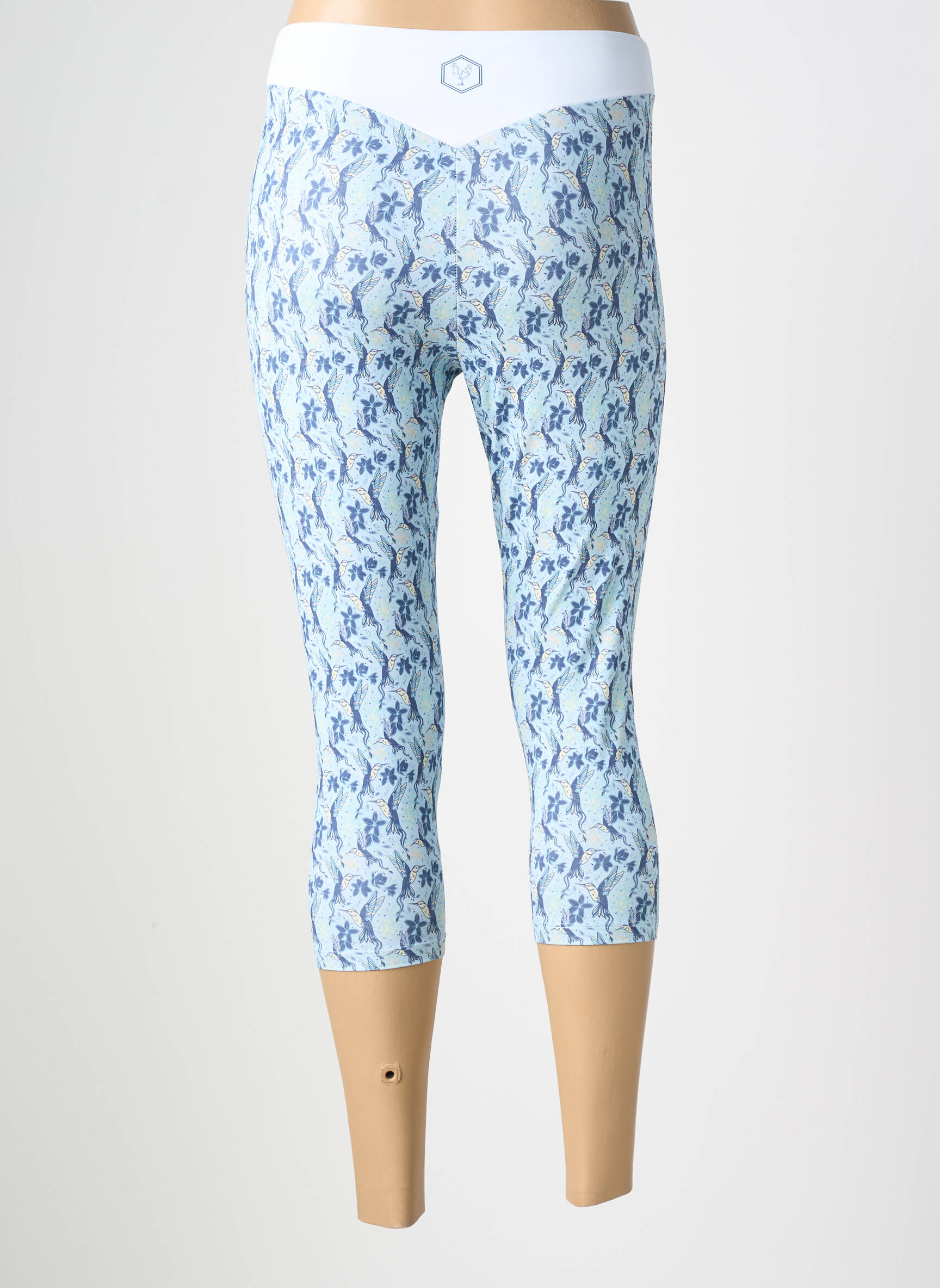Legging tissage jersey taille normale bleu LES POULETTES FITNESS femme