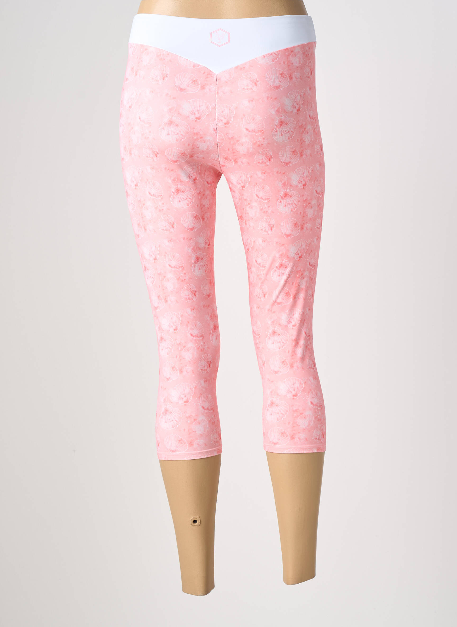 Legging tissage jersey taille normale rose LES POULETTES FITNESS femme