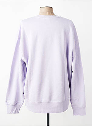Sweat-shirt sérigraphie floquée manches longues violet LES POULETTES FITNESS femme