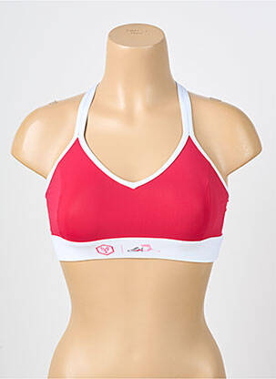 Soutien-gorge sans armature brassieres rouge LES POULETTES FITNESS femme